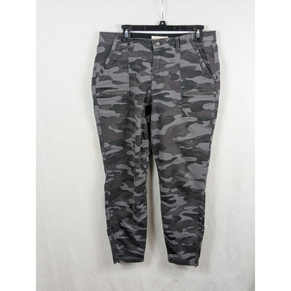 Knox Rose Stretch Camouflage Pants Black/Gray Women's Size 12
